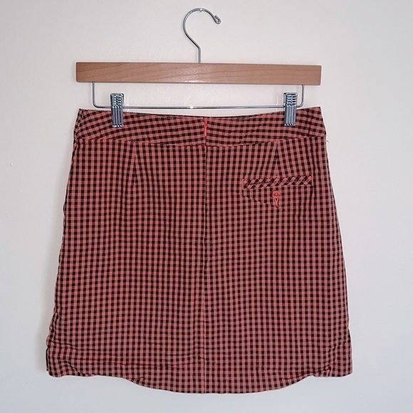 Lady Hagen Georgia Peach Plaid Carroll Gingham Tennis Skort - Picture 2 of 7